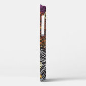 Gouden pauwenveren: donker patroon. Case-Mate iPhone case (Achterkant / Links)