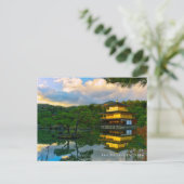 Gouden Paviljoen Tempel Kyoto Japan Landschap Briefkaart (Staand voorkant)