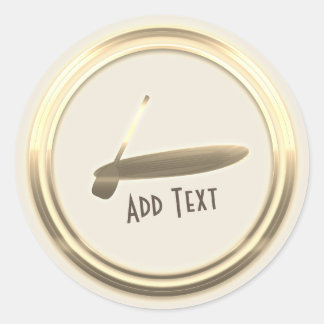 Gouden peddelende Sticker