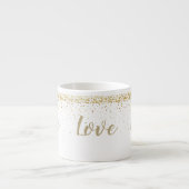 Gouden Peitite Stars Liefde Espresso Mok (Voorkant)