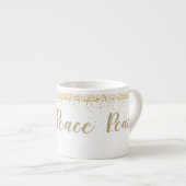 Gouden Peitite Stars Peace Espresso Mok (Voorkant rechts)