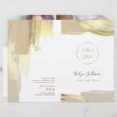 Gouden penseelstreken service menu brochure (Voorkant / Achterkant)