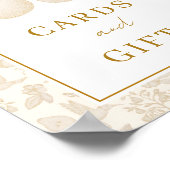 Gouden Perfect Pear Bruiloftsfeest Kaarten & Cadea Poster (Hoek)