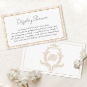 Gouden Perfect Pear-display shower insertkaart Informatiekaartje