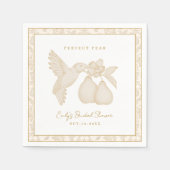 Gouden Perfecte Peer Bruiloft Servetten (Voorkant)