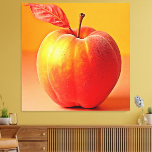Gouden Perzik Perfectie Design Canvas Afdruk