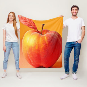 Gouden Perzik Perfectie Design Fleece Deken