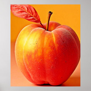 Gouden Perzik Perfectie Design Poster