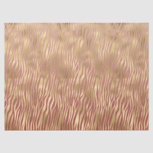 Gouden perzik rode zebra strepen tissuepapier