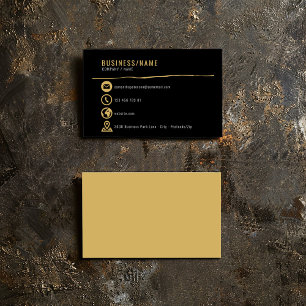Gouden pictogrammen visitekaartje