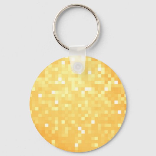 Gouden Pixel Sparkle Sleutelhanger (Voorkant)