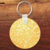 Gouden Pixel Sparkle Sleutelhanger (Voorkant)