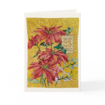 Gouden Poinsettia | Fijne Kunst Kerstboodschap