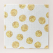 Gouden Polka Dot Hand getrokken Legpuzzel (Horizontaal)