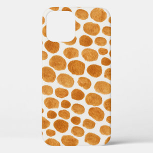 Gouden Polka stippen: Abstracte Gouache iPhone 12 Hoesje