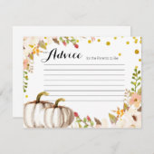 Gouden pompoen Advies Kaart Baby shower (Voorkant / Achterkant)