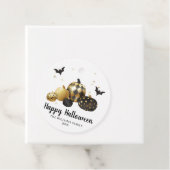 Gouden pompoen Happy Halloween Bedankjes Labels (In situ)