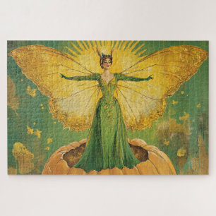 Gouden Pompoenkoningin in Vintage Stijl Legpuzzel
