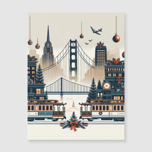 Gouden Poort Vakantietoerisme San Francisco Kerstm (Voorkant)