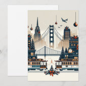 Gouden Poort Vakantietoerisme San Francisco Kerstm Kaart (Voorkant / Achterkant)