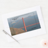 Gouden Poortbrug Rechthoekige Sticker (Envelop)