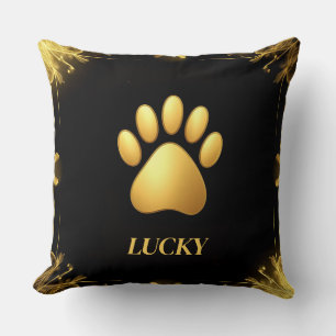 Gouden Pootafdruk Elegant Huisdecoratie Cadeau voo Kussen