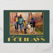 Gouden Prettige Feestdagen Foto (Voorkant)