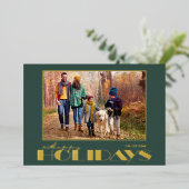 Gouden Prettige Feestdagen Foto (Staand Voorkant)