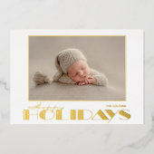 Gouden Prettige Feestdagen Foto (Voorkant)