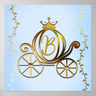 Gouden Prinsessenkoets Blauwe Verhalenboek Geperso Poster