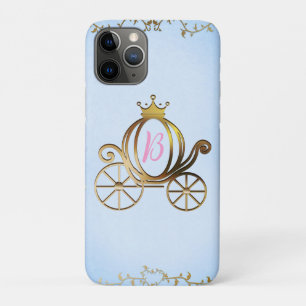 Gouden Prinsessenkoets Blauwe Verhalenboek Persoon iPhone 11 Pro Hoesje