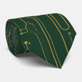 Gouden printplaat stropdas (Opgerold)