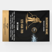 Gouden Professionele Druk Wassen Macht Wassen Spandoek (Horizontaal)