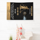 Gouden Professionele Druk Wassen Macht Wassen Spandoek (Insitu)