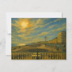 Gouden Promenade - Brighton Seafront Sunset Briefkaart