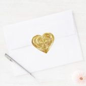 Gouden Psychedelische lege sjabloon Hart Sticker (Envelop)