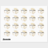 Gouden Purim-etiket Ronde Sticker (Vel)