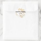 Gouden Purim-etiket Ronde Sticker (Tas)