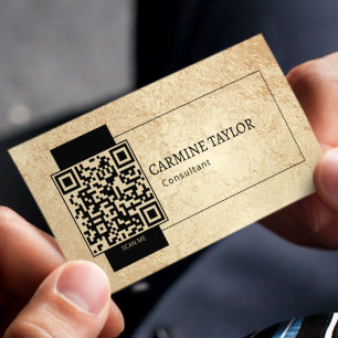Gouden QR Code Moderne Consultant Visitekaartje