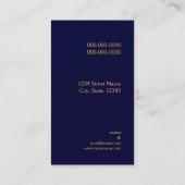 gouden quill writer visitekaartje (Achterkant)