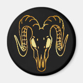 GOUDEN RAM-KOP MAGNEET (Voorkant)