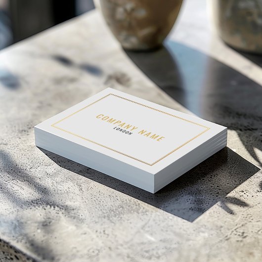 Gouden rand effect professioneel visitekaartje