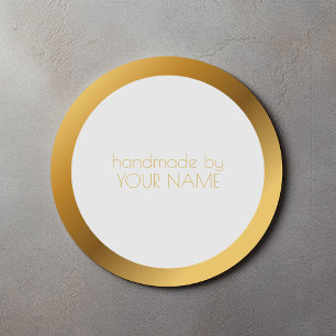 Gouden rand ronde sticker