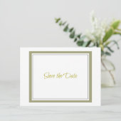 Gouden Rand Save The Date (Staand voorkant)