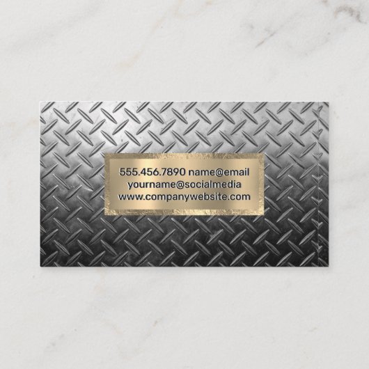 Gouden rand | Staal geplateerd Visitekaartje (Achterkant)