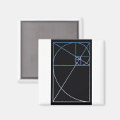 Gouden Ratio Blauw Magneet (Voorkant / Achterkant)