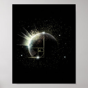 Gouden Ratio Fibonacci Wiskunde Docent Spiraal Rui Poster