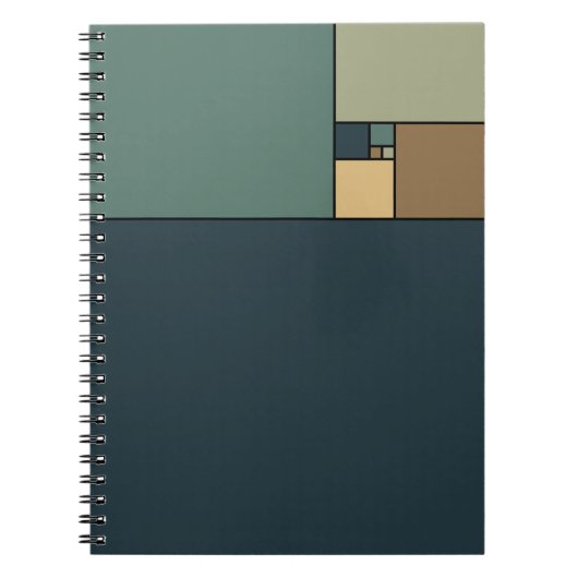 Gouden Ratio Vierkanten (Neutralen) Notitieboek (Voorkant)