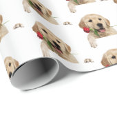 gouden recept met rode roos cadeaupapier (Rol Hoek)