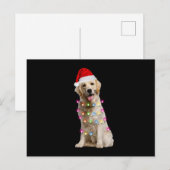 gouden rector zit vol kerstmis briefkaart (Voorkant / Achterkant)